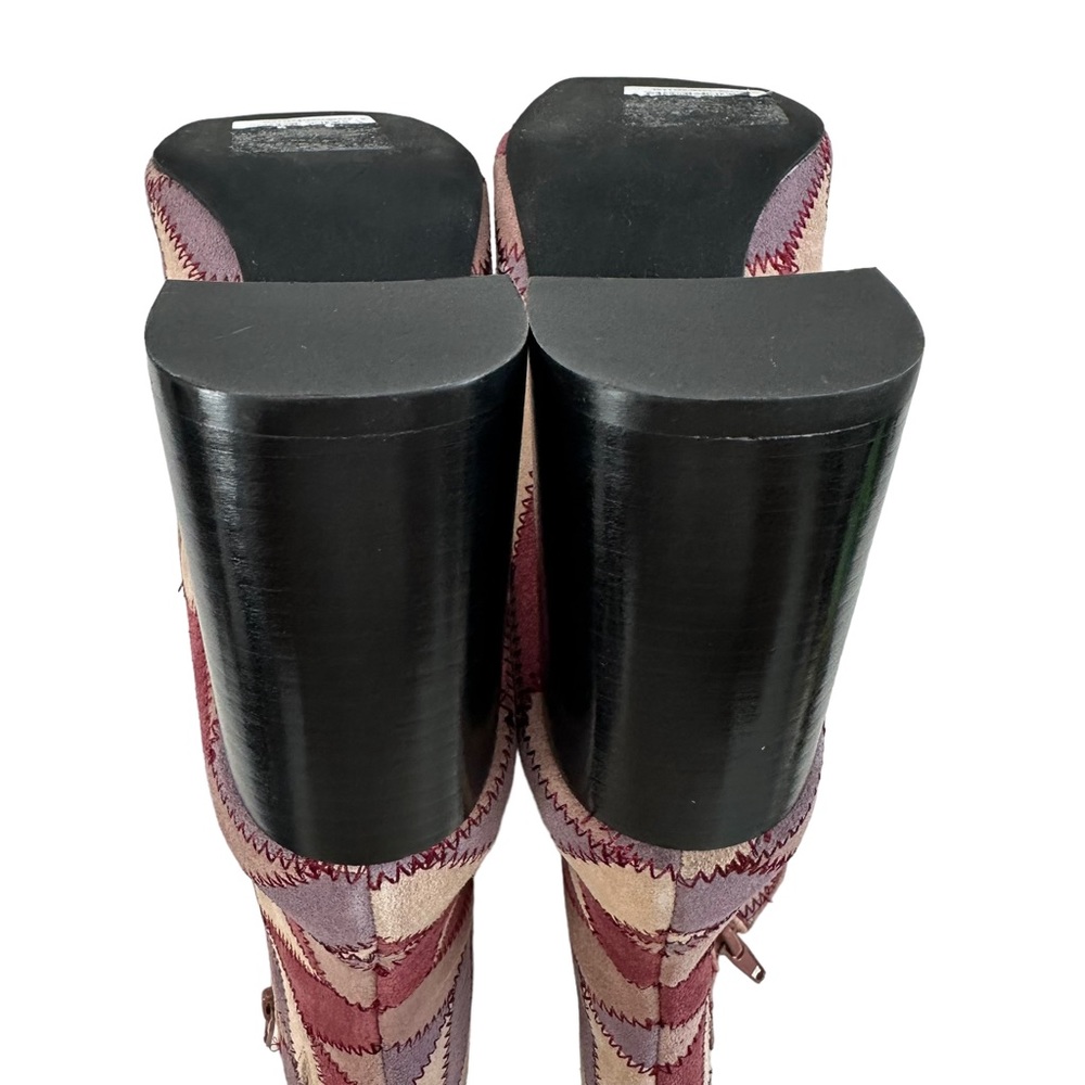 Jeffrey Campbell Versus Pink Suede Multi Block Heel Boots Size 6.5 - Picture 11 of 16